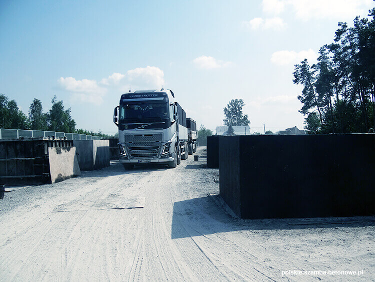 Transport szamb betonowych  w Baranów Sandomierski